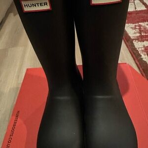 Hunter Black Womens Play Tall Boots